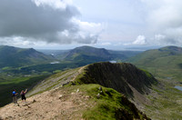 View from Mt Snowdon with people  for scale